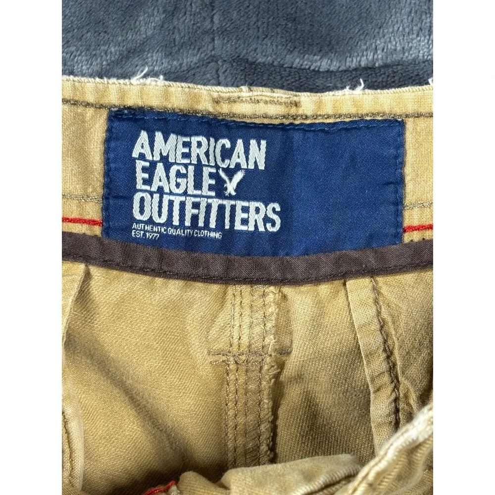 American Eagle Outfitters Cargo Shorts Tan Mens Size 30 Khaki Utility‎ Pockets